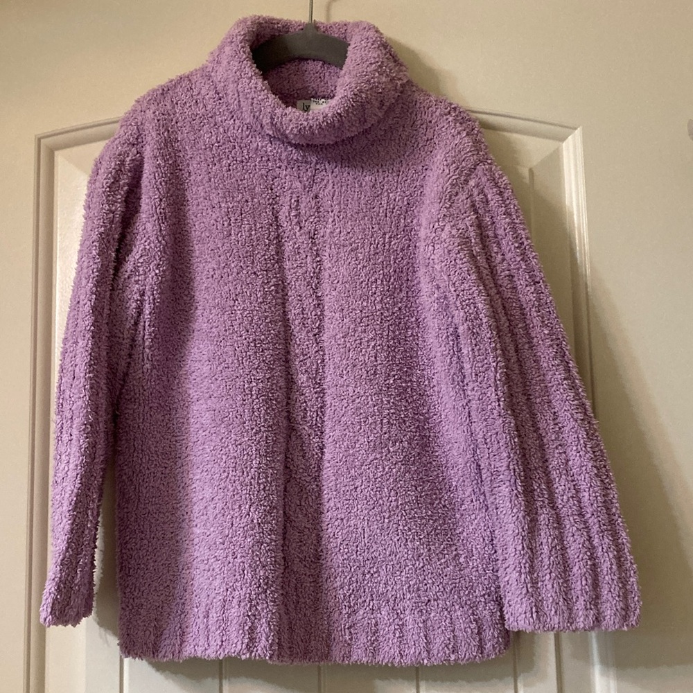 Kids Cozy Lavender Turtleneck Sweater